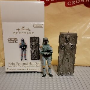 Hallmark Miniature Star Wars Ornament - Boba Fett and Han Solo